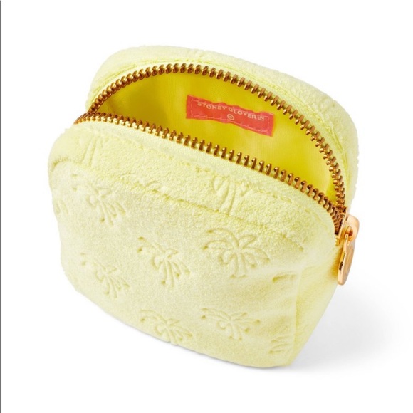 💛🌴 Stoney Clover Lane x Target Yellow Terry Palm Tree Mini Square Pouch 🌴💛 - Picture 3 of 8